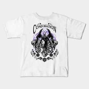 Conjuration - D&D Magic School Series: Black Text Kids T-Shirt